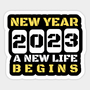 2023 New Year Odometer A new life begins Sticker